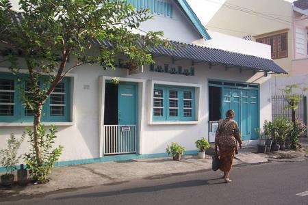 Woman on the street in Solo